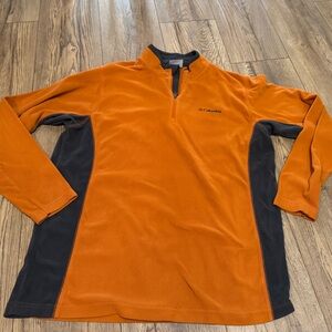 Columbia Burnt Orange and Black Fleece Pullover